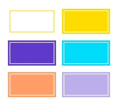 Set of colorful vector frames on paper with blank space for picture design Stock Illustration