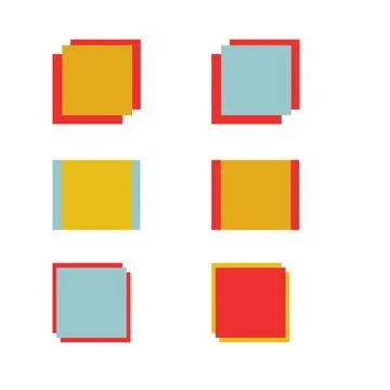 A set of colorful vector frames presents Stock Illustration