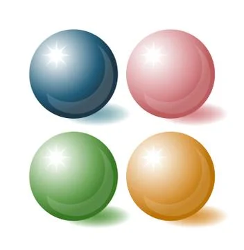 Set of colorful vector spheres Stock Illustration