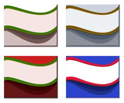 Set of colorful wavy backgrounds Stock Illustration