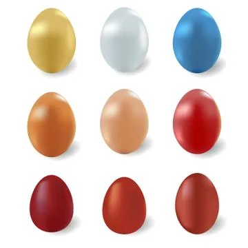Set of colorfull easter eggs Stock Illustration