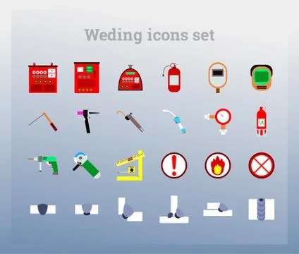 Set colour icon (welding) イラスト素材