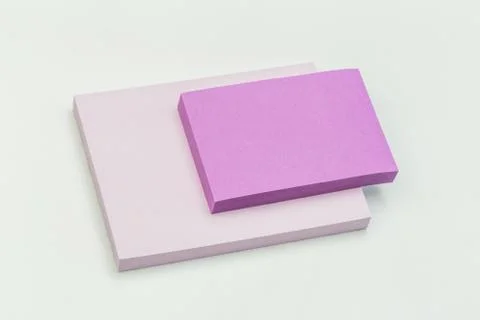 Set of colour  paper stick note on a white background - Image Stock Photos