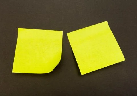Set of colour  paper stick note on a black background - Image Stock Photos