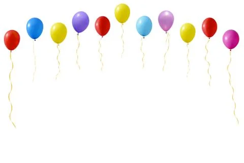 Set of colourful balloons Illustrazione stock