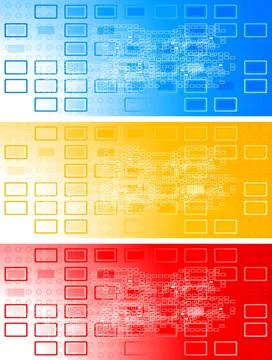 Set of colourful banners Set of three bright colourful horizontal banners ... Foto stock