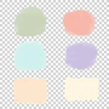 Set colourful brush stroke collection 39 Stock Illustration