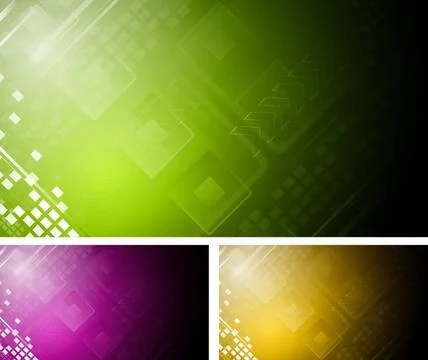 Set of colourful hi-tech backgrounds. Eps 10 Set of colourful hi-tech back... Stock Photos