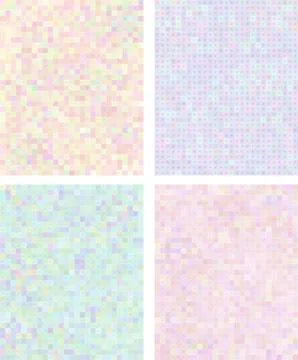 Set of colourful seamless patterns-squares and circles Stock Illustration