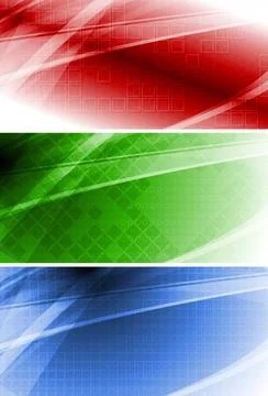 Set of colourful tech banners - eps 10 Set of colourful tech banners - eps... Foto stock