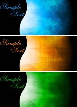 Set of colourful technical banners - eps 10 Set of colourful technical ban... Foto stock