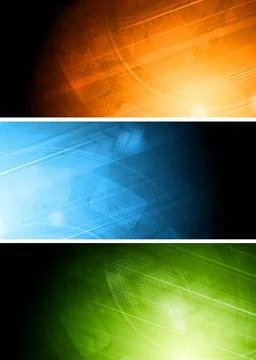 Set of colourful technical banners. Eps 10 Set of colourful technical bann... Stock Photos