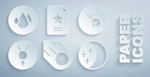 Set Comet, Venus symbol, Symbol Mercury, Eclipse of the sun, Star constella.. 스톡 일러스트