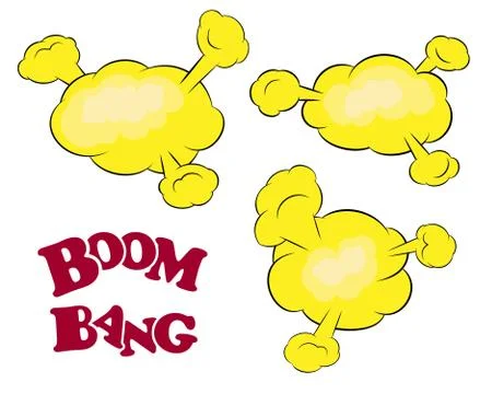 Set of comic book explosion Stock Illustration