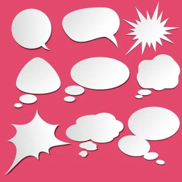 Set of comic bubbles and elements イラスト素材