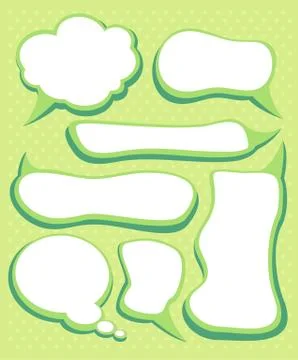 Set of comic bubbles and elements 스톡 일러스트