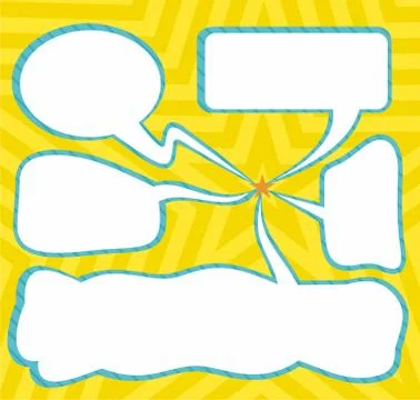 Set of comic bubbles and elements イラスト素材