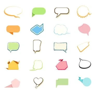 Set of comic bubbles and elements イラスト素材