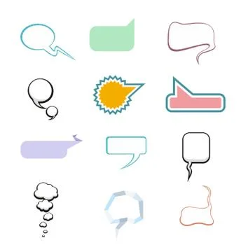 Set of comic bubbles and elements 스톡 일러스트