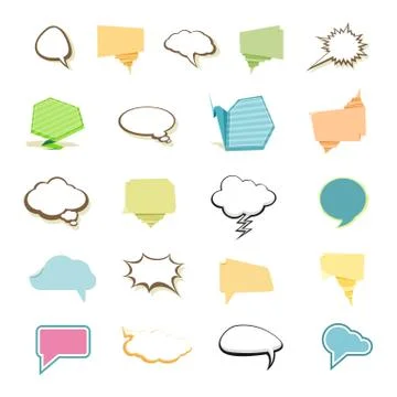 Set of comic bubbles and elements 스톡 일러스트