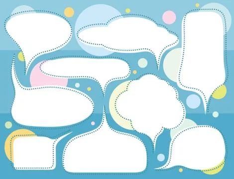 Set of comic bubbles and elements イラスト素材