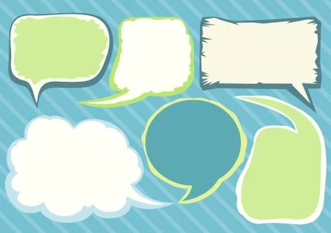 Set of comic bubbles and elements イラスト素材