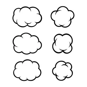 Set of Comic Bubbles and Elements. Vector Stock Illustration