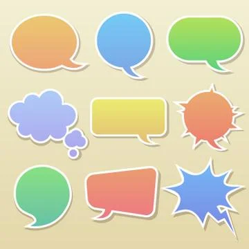 Set of comic bubbles 스톡 일러스트