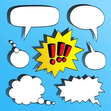 Set of comic bubbles. Stock-Illustration