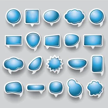 Set of comic bubbles Illustrazione stock