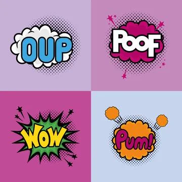 Set of comic bubbles Stock Illustration
