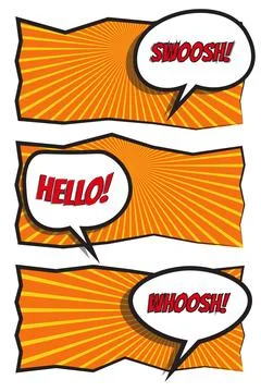 Set of comic page of colorful frames illustration 스톡 일러스트