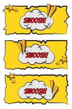 Set of comic page of colorful frames illustration 스톡 일러스트