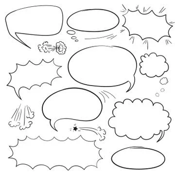 Set comics bubbles Stock Illustration