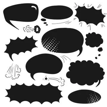 Set comics bubbles Illustrazione stock