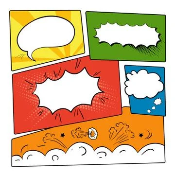Set comics bubbles Stock Illustration