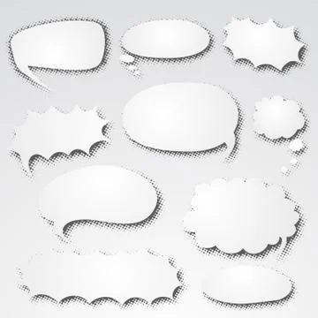 Set comics bubbles Stock Illustration