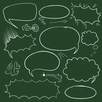 Set comics bubbles Stock Illustration