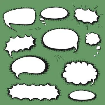 Set comics bubbles Stock Illustration
