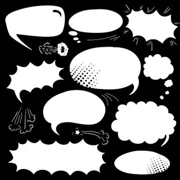 Set comics bubbles Stock Illustration