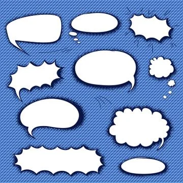 Set comics bubbles Stock Illustration