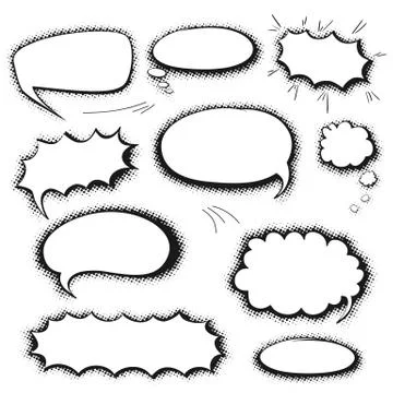 Set comics bubbles Stock Illustration