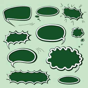Set comics bubbles Stock Illustration