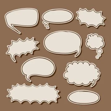 Set comics bubbles Stock Illustration