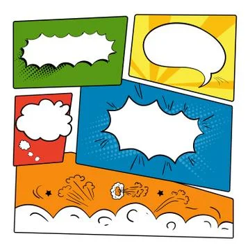 Set comics bubbles Stock Illustration