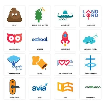 Set of commando, oes, door knob, 100 satisfaction, never give up, rocketship, Ilustração Stock Gratuita