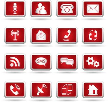 Set of communication icons Stock Illustration