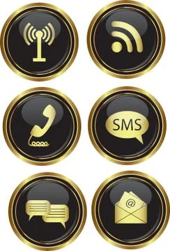 Set of communication icons Stock Illustration