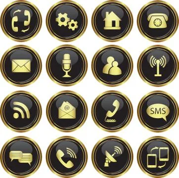 Set of communication icons Stock Illustration