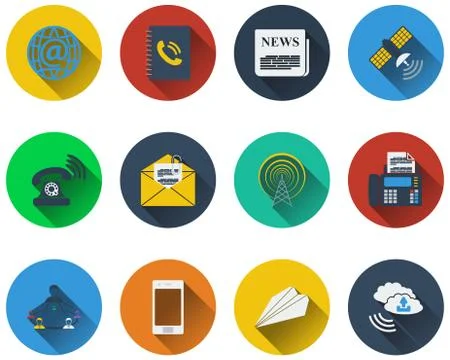 Set of communication icons Stock Illustration